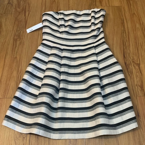 THII Black Stripe Strapless Cocktail Dress - Picture 4 of 16